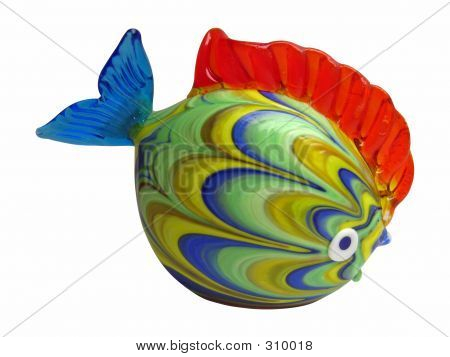 Farverige fisk fra venetianske glas