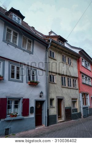 City Of Eberbach Along The Long-distance Hiking Trail Neckarsteig In Germany
