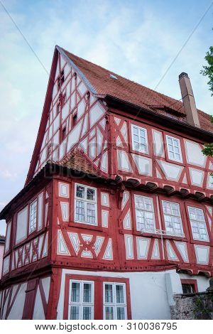 City Of Eberbach Along The Long-distance Hiking Trail Neckarsteig In Germany