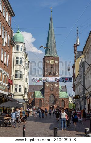13Th Century Cathedral At Aarhus On Denmark