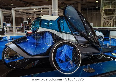 August, Japan, Tokyo.2018, Auto Car Exhibition. Auto Of The Future, The Company Tayota. Auto Exhibit
