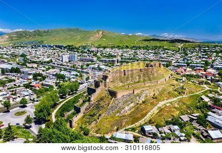 Aerial View Of Gori Fortress In The Shida Kartli Region Of Georgia