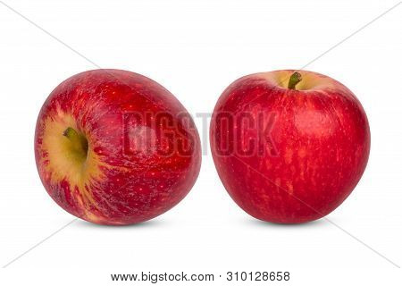 Whole Of Red Apple Isolated On White Background