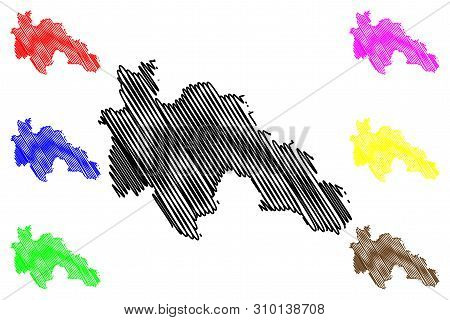 Savanes District (ivory Coast, Republic Of Cote Divoire) Map Vector Illustration, Scribble Sketch Sa
