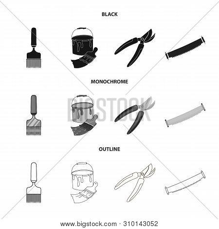 Isolated Object Of Tool And Construction Icon. Set Of Tool And Carpentry Stock Symbol For Web.