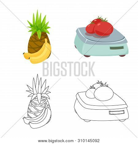 Vector Illustration Of Food And Drink Icon. Set Of Food And Store Vector Icon For Stock.