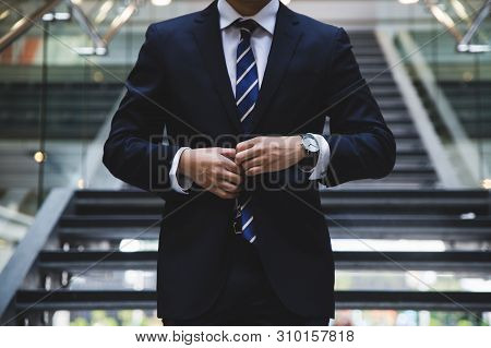 A Business Man Going To A Meeting