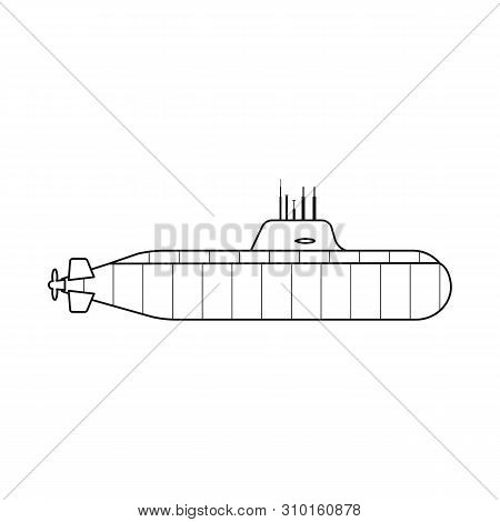 Vector Design Of Boat And Navy Sign. Set Of Boat And Deep Vector Icon For Stock.