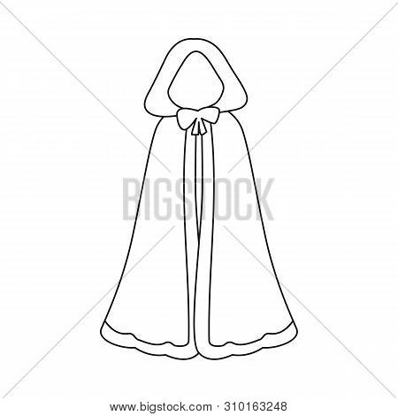 Vector Illustration Of Cape And Princess Icon. Set Of Cape And Queen Vector Icon For Stock.