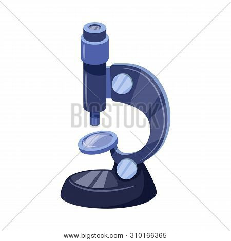 Vector Design Of Microscope And Lab Sign. Set Of Microscope And Device Stock Vector Illustration.