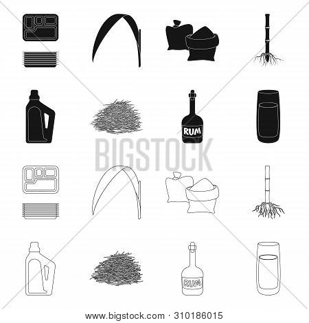 Vector Illustration Of Farm And Agriculture Icon. Set Of Farm And Technology Stock Symbol For Web.