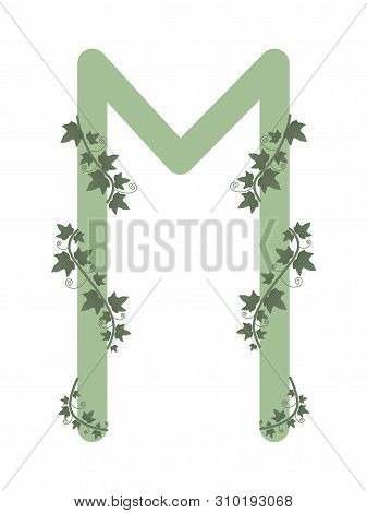 Fleece Scandinavia. Illustration Of The Runes Ehwaz. The Symbol Of The Letter Futhark. Spiritual Eso