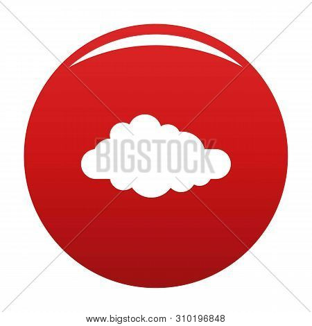 Cirrus Icon. Simple Illustration Of Cirrus Vector Icon For Any Design Red