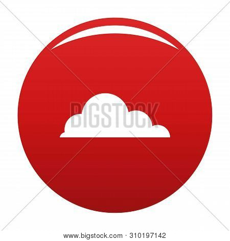 Cirrus Cumulus Icon. Simple Illustration Of Cirrus Cumulus Vector Icon For Any Design Red