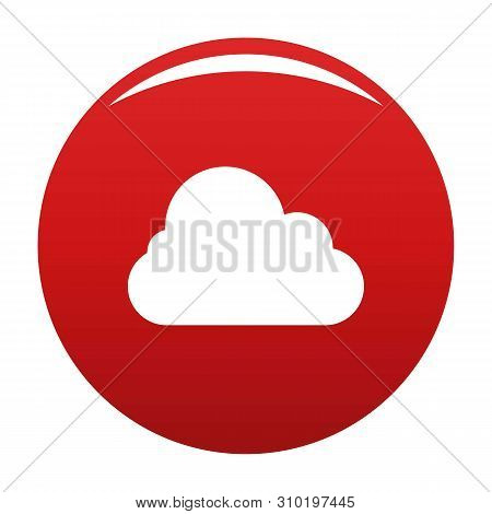 Stratus Icon. Simple Illustration Of Stratus Vector Icon For Any Design Red