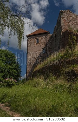 Pecka Castle In Hot Summer Nice Sunny Day In East Bohemia
