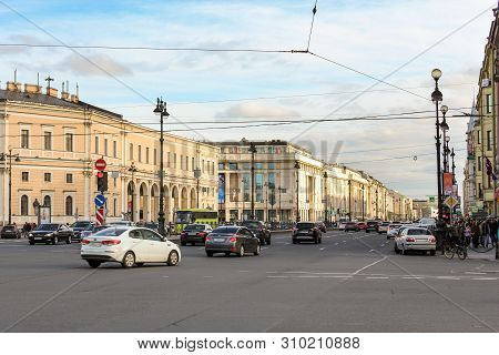 St. Petersburg, Russia - 20 May, Car Traffic On Ligovsky Avenue, 20 May, 2017.
The Architecture Of T