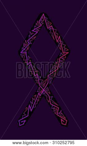 Othala Rune. Ancient Scandinavian Runes. Runes Senior Futarka. Magic, Ceremonies, Religious Symbols.