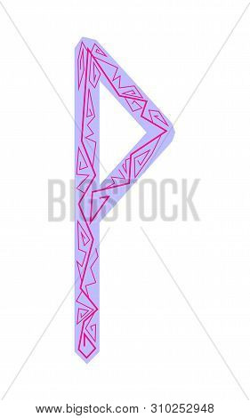 Rune Wunjo. Ancient Scandinavian Runes. Runes Senior Futarka. Magic, Ceremonies, Religious Symbols. 