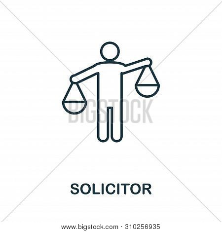 Solicitor Outline Icon. Thin Line Concept Element From Business Management Icons Collection. Creativ