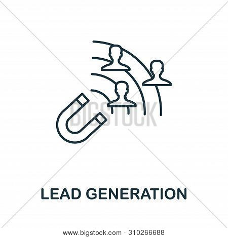 Lead Generation Outline Icon. Thin Line Concept Element From Content Icons Collection. Creative Lead
