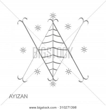 Vector Icon With Veve Vodoo Symbol Ayizan