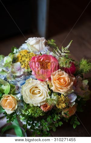 The Most Beautiful Bouquet Of Flowers From Anemone Rose Ranunculus Mattiola Tulip Eucalyptus Narciss