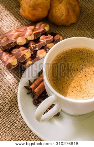 Rustic Food Series Consisting Of Variety Of Food Layered Out On An Old Wood Background.