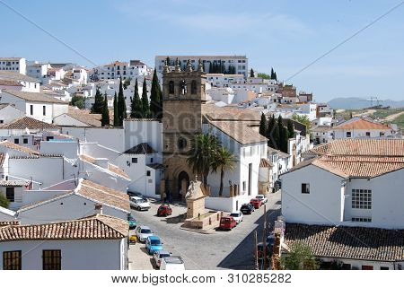 Ronda, Spain - May 5, 2008 - View Looking Down To The Church Of Nuestro Padre Jesus And Whitewashed 