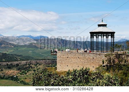 Ronda, Spain - May 13, 2008 - Gazebo In Blas Infante Park (paseo De Blas Infante) With Views Across 