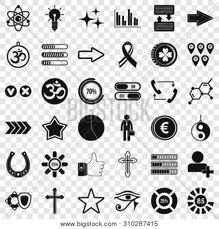 Graphic Icons Set. Simple Style Of 36 Graphic Vector Icons For Web For Any Design