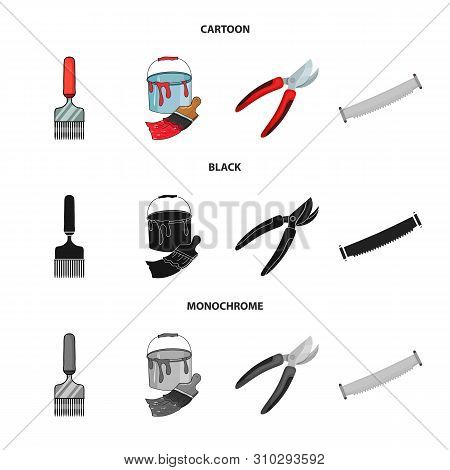 Vector Illustration Of Tool And Construction Logo. Set Of Tool And Carpentry Stock Vector Illustrati