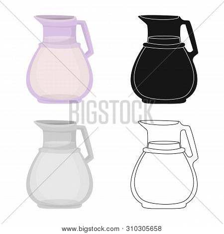 Vector Design Of Milk And Jug Sign. Collection Of Milk And Bottle Vector Icon For Stock.