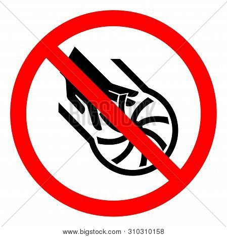Injury Hazard Cutting Of Fingers Impeller Blade Symbol Sign, Vector Illustration, Isolate On White B