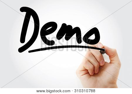 Demo Text With Marker, Business Concept Background