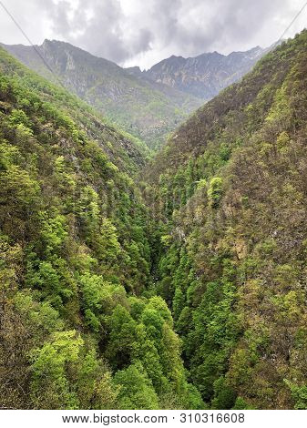 Canyon Of The River Sementina Or Valle Di Sementina, Monte Carasso - Canton Of Ticino, Switzerland