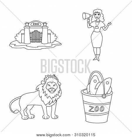 Isolated Object Of Entertainment And Forest Sign. Set Of Entertainment And Park Stock Vector Illustr