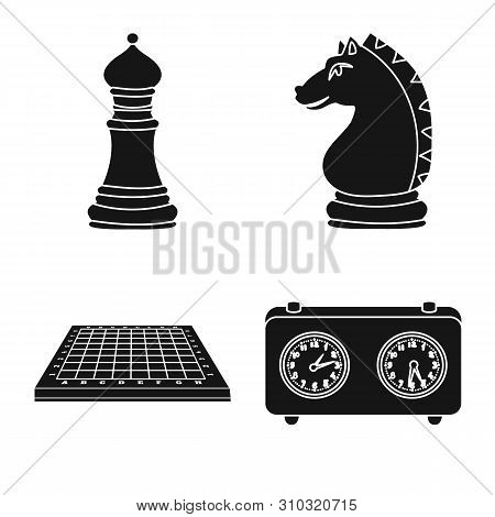 Vector Illustration Of Club And Target Sign. Set Of Club And Game Vector Icon For Stock.