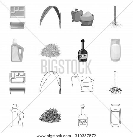 Vector Design Of Farm And Agriculture Icon. Set Of Farm And Technology Vector Icon For Stock.