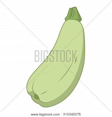 Funny Squash In Cartoon Style. Concept Fruits And Vegetables. Summer