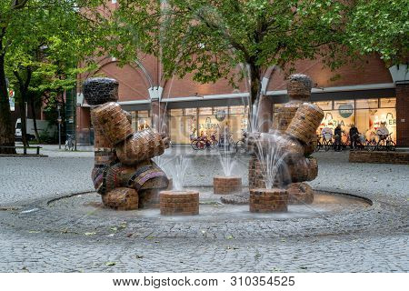Munich, German- 28 May 2019. Rotkreuzplatz In Neuhausen On A Quiet Evening Day
