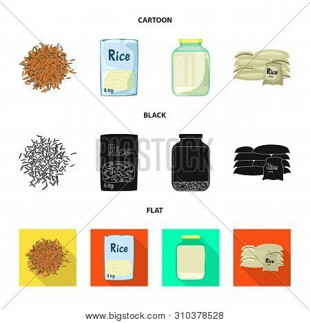 Vector Illustration Of Crop And Ecological Symbol. Collection Of Crop And Cooking Vector Icon For St