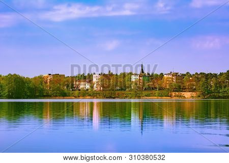 View Of Augustow City (poland) From The Lake