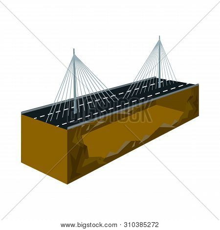 Vector Design Of Bridge And Mounted Logo. Set Of Bridge And Long Vector Icon For Stock.