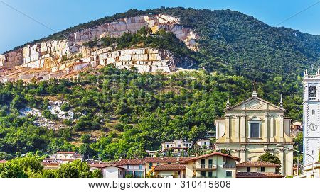 Marble Quarry At Brescia In Lombardy Italy