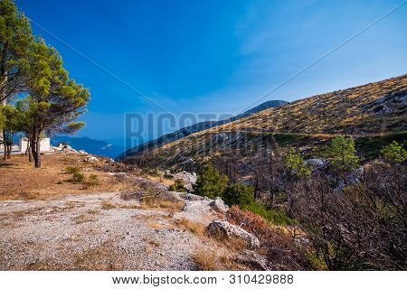 Peljesac Landscape, View From Village Pijavicino To Trstenik