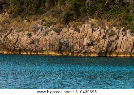 Divna Beach On Sunset, Peljesac Peninsula, Dalmatia, Croatia
