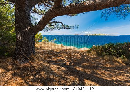 Idilic View On The Mediterranean Sea, Murter, Dalmatia, Croatia