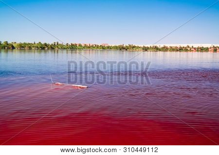 Panoramic View To Katam Aka Baramar Lake Group Of Ounianga Kebir Lakes , Ennedi, Chad