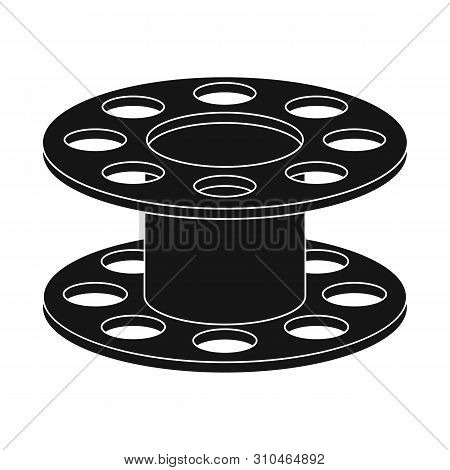 Isolated Object Of Spool And Bobbin Logo. Collection Of Spool And Reel Stock Symbol For Web.